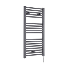 [BHEL154] Ellastone Electric Vertical Round Towel Rail with 18 Rails, 920mm x 480mm, Choice of Colour - Cutout