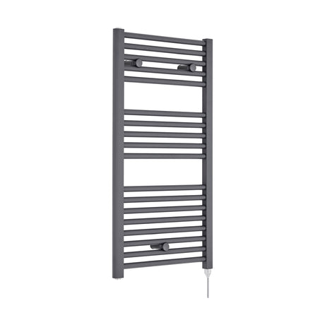 [BHEL154] Ellastone Electric Vertical Round Towel Rail with 18 Rails, 920mm x 480mm, Choice of Colour - Cutout