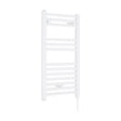 [BHEL156] Balterley Contemporary Electric Vertical Round Towel Rail with 13 Rails, 720mm x 400mm, 300 Watt Heated Bathroom - Gloss White - Cutout
