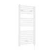 [BHEL157] Balterley Contemporary Electric Vertical Round Towel Rail with 18 Rails, 920mm x 480mm, 500 Watt Heated Bathroom - Gloss White - Cutout