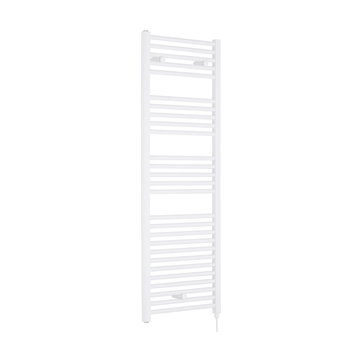 [BHEL158] Ellastone Contemporary Electric Vertical Round Towel Rail with 27 Rails, 1375mm x 480mm, Choice of Colour - Cutout