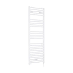 [BHEL158] Ellastone Contemporary Electric Vertical Round Towel Rail with 27 Rails, 1375mm x 480mm, Choice of Colour - Cutout