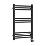[BHER159] Croxall Electric Round Tube Heated Towel Rail with 10 Bars, 800 x 500mm - Choice of Colour - Cutout