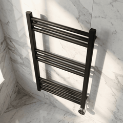 [BHER159] Croxall Electric Round Tube Heated Towel Rail with 10 Bars, 800 x 500mm - Choice of Colour - Lifestyle 2