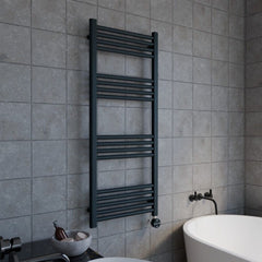 [BHER160] Croxall Electric Round Tube Heated Towel Rail with 17 Bars, 1200 x 500mm - Choice of Colour - Lifestyle 3