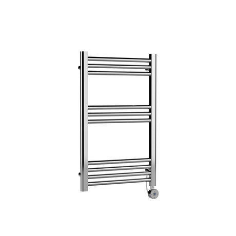 Electric Round Tube Heated Towel Rail with 10 Bars, 800 x 500mm, Choice of Finish