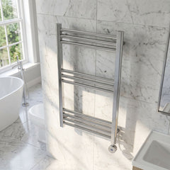 [BHER359] Croxall Electric Round Tube Heated Towel Rail with 10 Bars, 800 x 500mm - Choice of Colour - Lifestyle 2