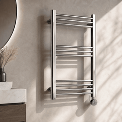 [BHER359] Croxall Electric Round Tube Heated Towel Rail with 10 Bars, 800 x 500mm - Choice of Colour - Lifestyle 3