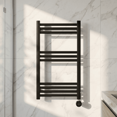 [BHER459] Croxall Electric Round Tube Heated Towel Rail with 10 Bars, 800 x 500mm - Choice of Colour - Lifestyle 1