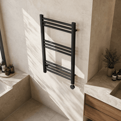 [BHER459] Croxall Electric Round Tube Heated Towel Rail with 10 Bars, 800 x 500mm - Choice of Colour - Lifestyle 2