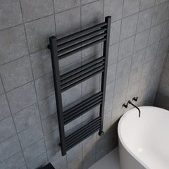 [BHER460] Croxall Electric Round Tube Heated Towel Rail with 17 Bars, 1200 x 500mm - Choice of Colour - Lifestyle 2
