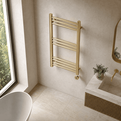 [BHER859] Croxall Electric Round Tube Heated Towel Rail with 10 Bars, 800 x 500mm - Choice of Colour - Lifestyle 2