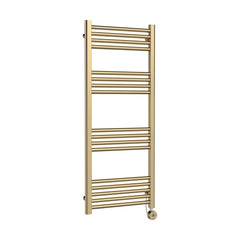 [BHER860] Croxall Electric Round Tube Heated Towel Rail with 17 Bars, 1200 x 500mm - Choice of Colour - Cutout