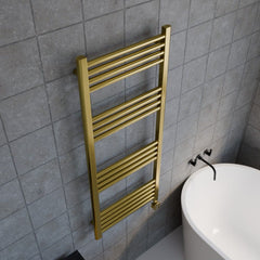 [BHER860] Croxall Electric Round Tube Heated Towel Rail with 17 Bars, 1200 x 500mm - Choice of Colour - Lifestyle 2