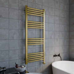 [BHER860] Croxall Electric Round Tube Heated Towel Rail with 17 Bars, 1200 x 500mm - Choice of Colour - Lifestyle 3