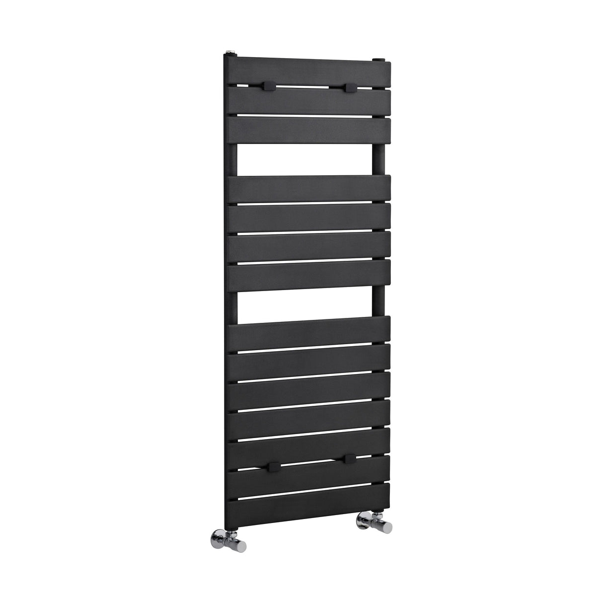 [BHFP035] Heated Towel Rail with 14 Flat Panels - 2014 BTU - 1213mm x 500mm - Anthracite - Cutout