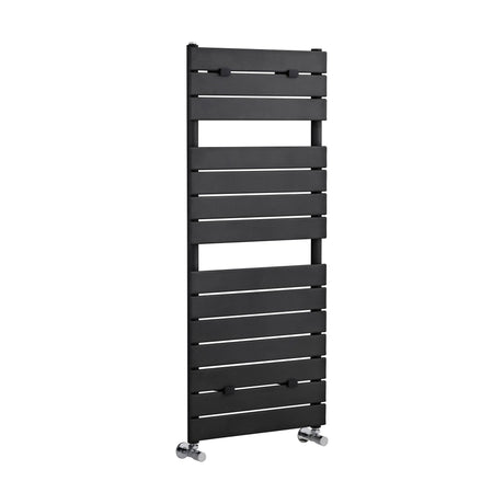 [BHFP035] Heated Towel Rail with 14 Flat Panels - 2014 BTU - 1213mm x 500mm - Anthracite - Cutout