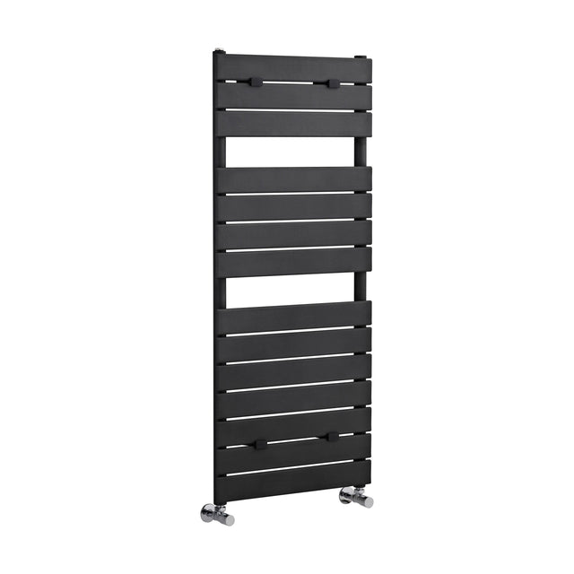 [BHFP035] Heated Towel Rail with 14 Flat Panels - 2014 BTU - 1213mm x 500mm - Anthracite - Cutout