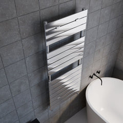 [BHFP335] Balterley Contemporary Heated Towel Rail 14 Flat Panels, 1213mm x 500mm - Chrome - Lifestyle 2