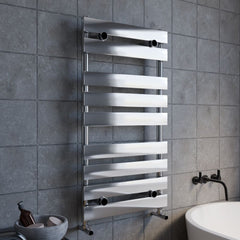 [BHFP382] Balterley Contemporary Heated Towel Rail with 9 Flat Panels, 950mm x 500mm - Chrome - Lifestyle 3