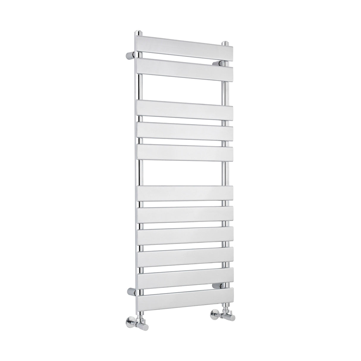 [BHFP396] Balterley Contemporary Heated Towel Rail with 11 Flat Panels, 1200mm x 500mm - Chrome - Cutout
