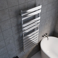 [BHFP396] Balterley Contemporary Heated Towel Rail with 11 Flat Panels, 1200mm x 500mm - Chrome - Lifestyle 2