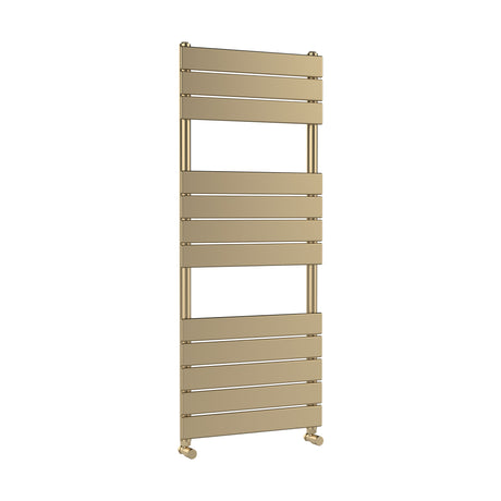 [BHFP835] Square Flat Towel Radiator 1213mm x 500mm, Brushed Brass - Cutout