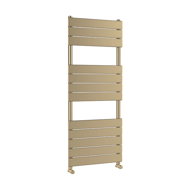 [BHFP835] Square Flat Towel Radiator 1213mm x 500mm, Brushed Brass - Cutout
