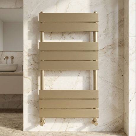 [BHFP882] Ecton Square Towel Radiator with Flat Panels 840mm x 500mm, Choice of Colour - Silo