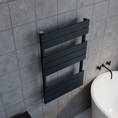 [BHFPA82] Square Flat Towel Radiator 840mm x 500mm, Anthracite - Lifestyle 2