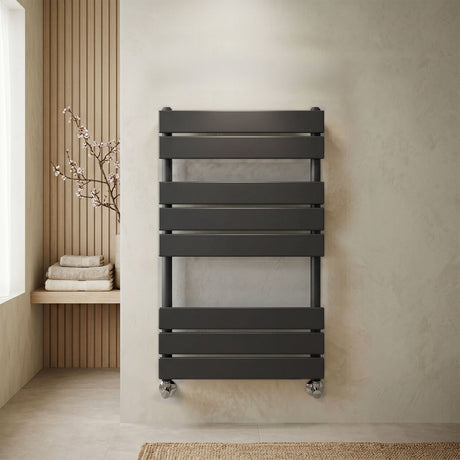 [BHFPA82] Ecton Square Towel Radiator with Flat Panels 840mm x 500mm, Choice of Colour - Silo