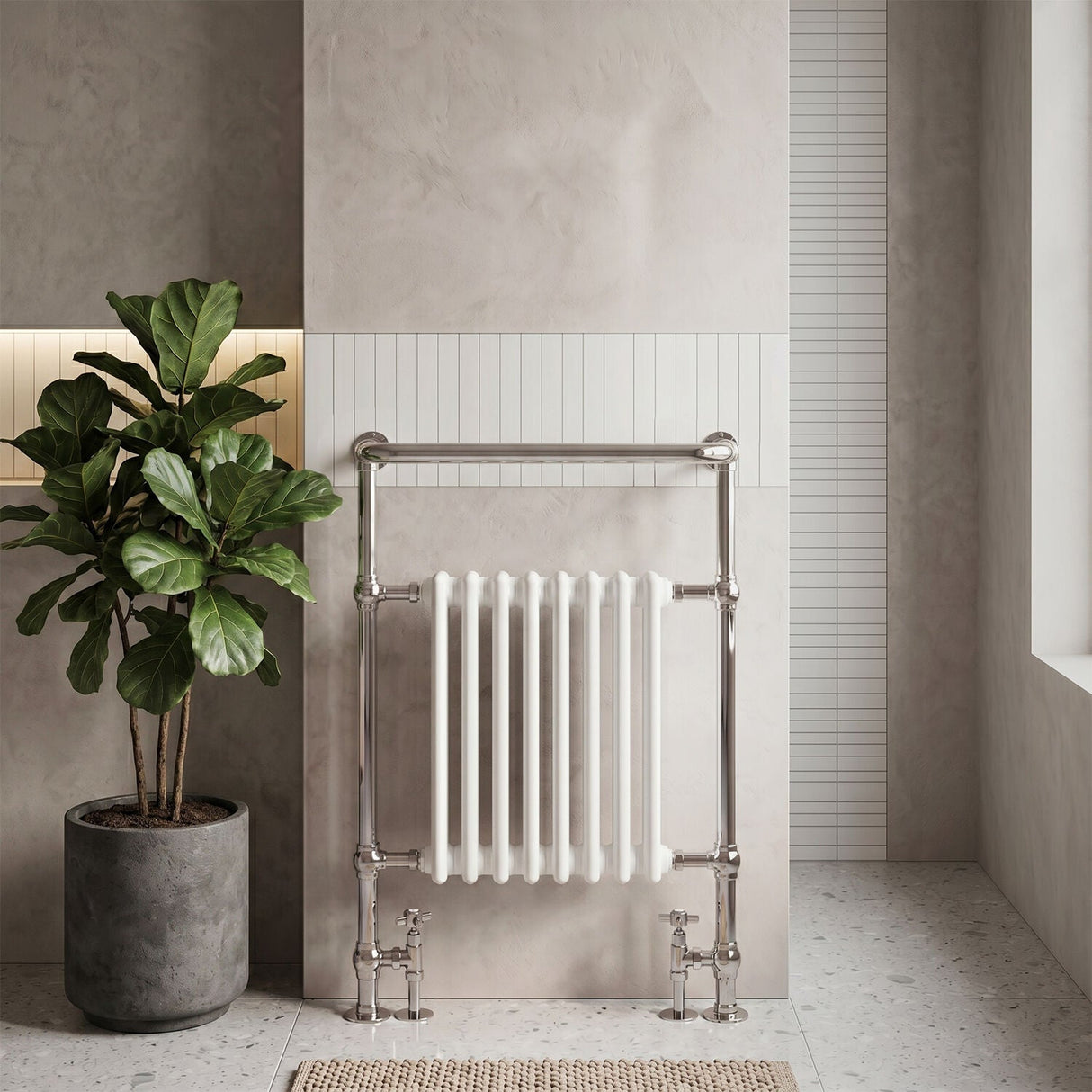 [BHHA022] Harrington Heated Towel Rail 965x673mm - Silo