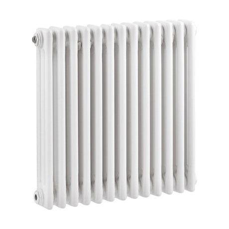[BHHA304] Triple Column Traditional Radiator 600 x 605mm, High Gloss White - Cutout
