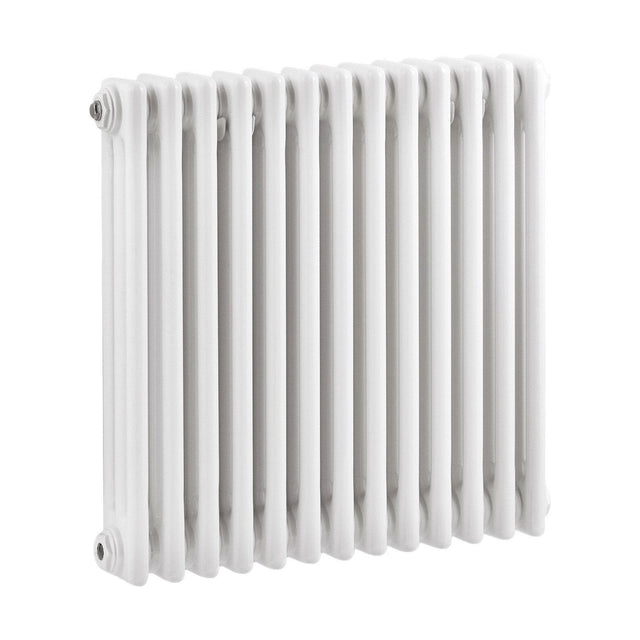 [BHHA304] Triple Column Traditional Radiator 600 x 605mm, High Gloss White - Cutout