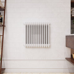 [BHHA304] Triple Column Traditional Radiator 600 x 605mm, High Gloss White - Lifestyle 1