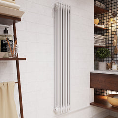 [BHHA308] Triple Column Traditional Radiator 1500 x 287mm, High Gloss White - Lifestyle 2