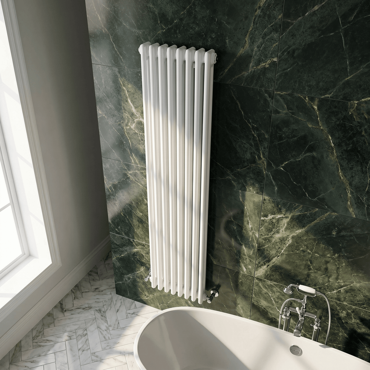 [BHHA309] Caverswall Triple Column Traditional Radiator, Choice of Size - Lifestyle 2