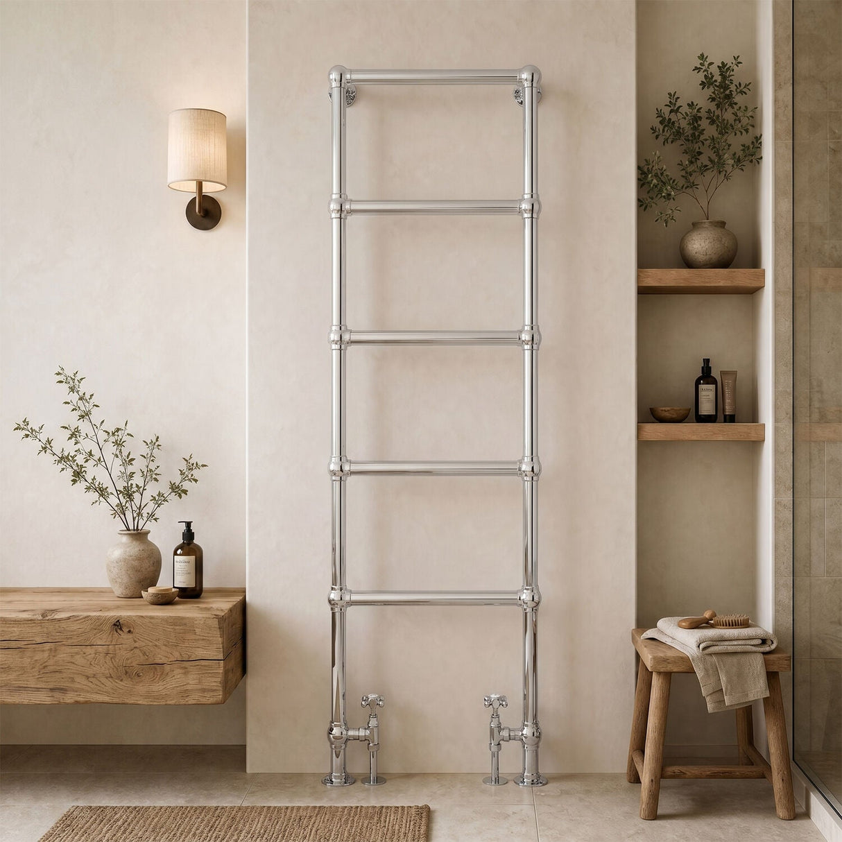 [BHHA355] HARRINGTON FLOOR TOWEL RAIL 1550X600MM - Silo