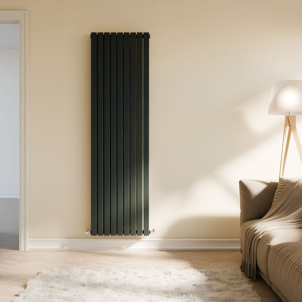 [BHLUA47D] Edingale Modern Square Vertical Double Panel Radiator - Choice of Size and Colour - Lifestyle 1
