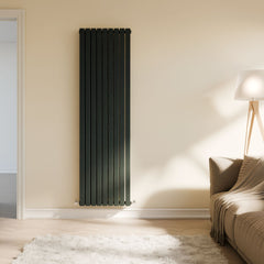 [BHLUA47D] Edingale Modern Square Vertical Double Panel Radiator - Choice of Size and Colour - Lifestyle 1