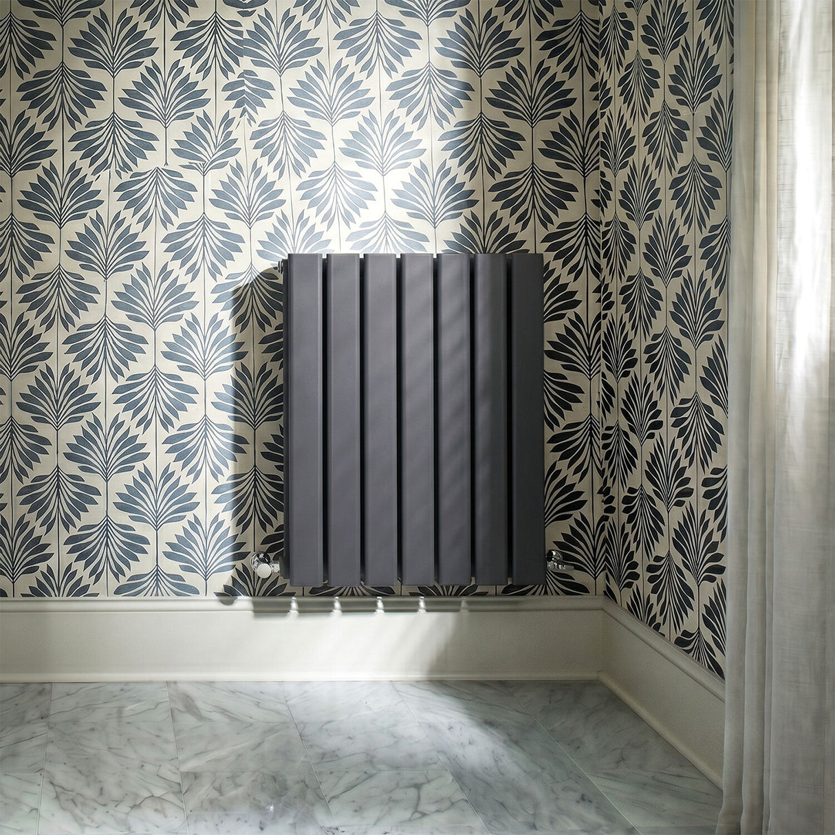 [BHLUA54D] Edingale Contemporary Square Horizontal Double Panel Radiator - Choice of Size and Colour - Silo