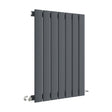 [BHLUA54] Balterley Lucia Square Horizontal Single Panel Radiator, 600mm x 412mm - Anthracite - Cutout