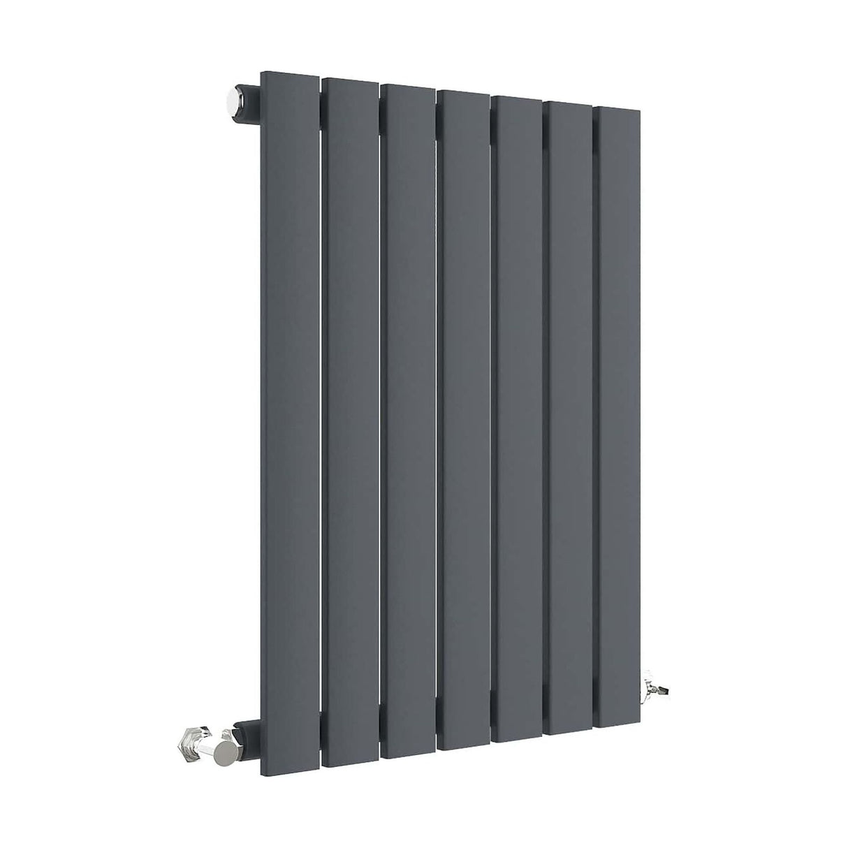 [BHLUA54] Balterley Lucia Square Horizontal Single Panel Radiator, 600mm x 412mm - Anthracite - Cutout