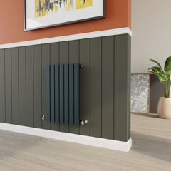[BHLUA54] Balterley Lucia Square Horizontal Single Panel Radiator, 600mm x 412mm - Anthracite - Lifestyle 2