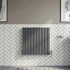 [BHLUA55D] Edingale Contemporary Square Horizontal Double Panel Radiator - Choice of Size and Colour - Silo
