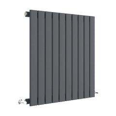 [BHLUA55] Balterley Lucia Square Horizontal Single Panel Radiator, 600mm x 586mm - Anthracite - Cutout