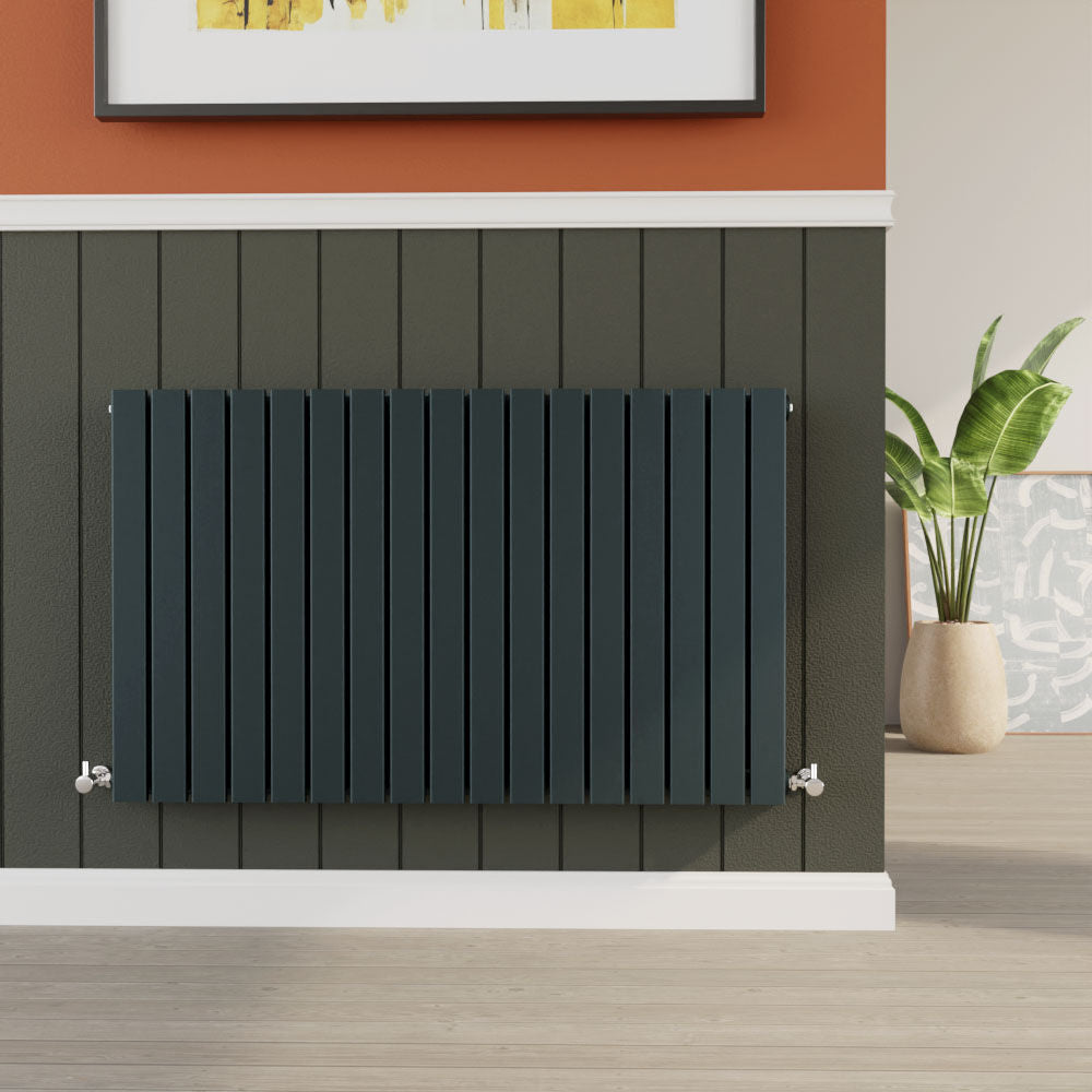 [BHLUA56D] Edingale Contemporary Square Horizontal Double Panel Radiator - Choice of Size and Colour - Lifestyle 1