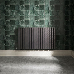 [BHLUA56D] Edingale Contemporary Square Horizontal Double Panel Radiator - Choice of Size and Colour - Silo