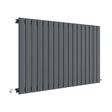 [BHLUA56] Balterley Lucia Square Horizontal Single Panel Radiator, 600mm x 992mm - Anthracite - Cutout