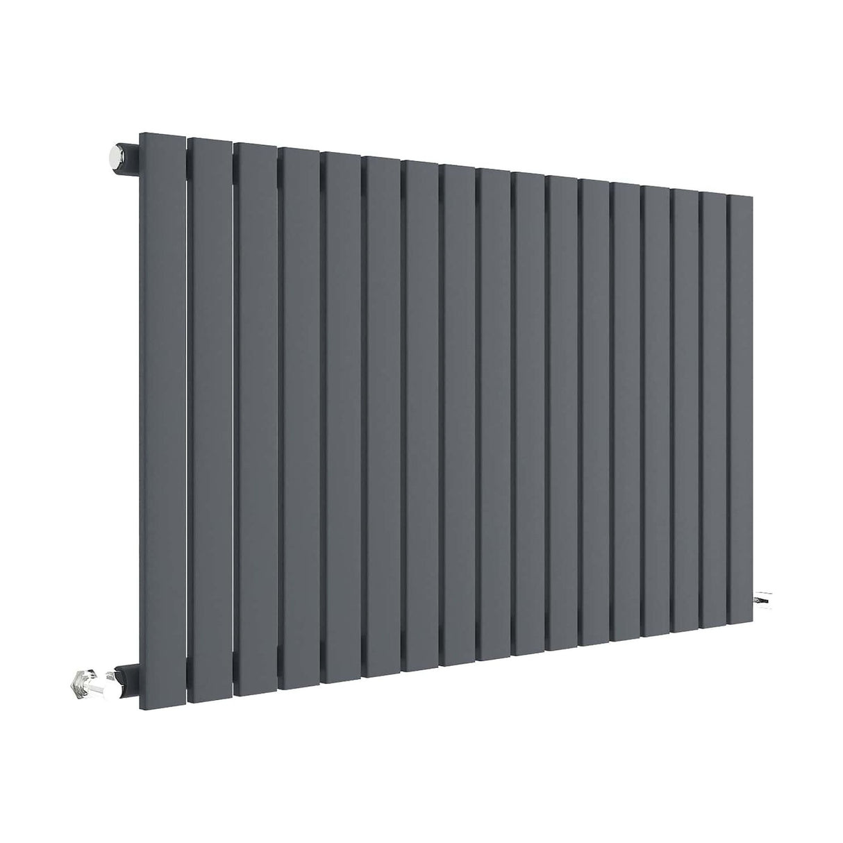 [BHLUA56] Balterley Lucia Square Horizontal Single Panel Radiator, 600mm x 992mm - Anthracite - Cutout